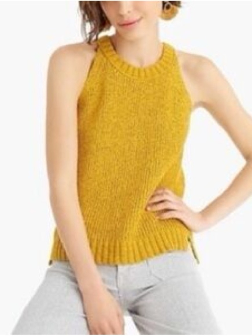 Point Sur x J.Crew Knit Halter Tank Top - Women mustard